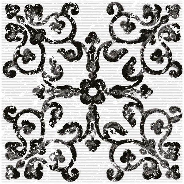 Декоративный элемент Brennero Maiolica Black 9 Mix 20x20 глянцевый