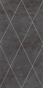Декоративный элемент Petracers Maiora Rhombus Fregio Platino Nero 50x100 глянцевый
