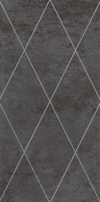 Декоративный элемент Petracers Maiora Rhombus Fregio Platino Nero 50x100 глянцевый