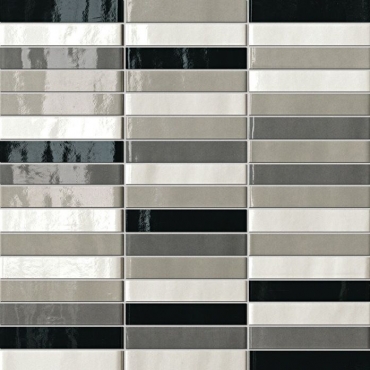 Мозаика Fap Manhattan Tratti Grigi Mosaico 30x30 глянцевая