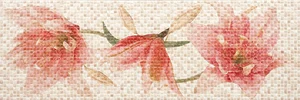 Декоративный элемент Newker Mix Dec. Lilium Warm 25x75 глянцевый