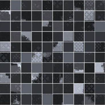 Мозаика Brennero Mos. Luce Lustro Nero MLQMNE 25x25 глянцевая