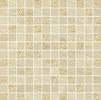 Мозаика Brennero Mosaico Lux Mix Quadretti Avorio 30x30 лаппатированная