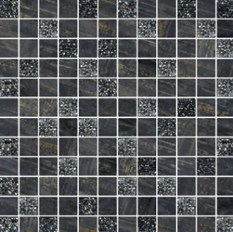 Mosaico Lux Mix Quadretti Nero