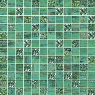 Mosaico Lux Mix Quadretti Verde