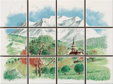 Панно Polis Neopolis Bianco Lucido CP12 Montagne 30x40 глянцевое