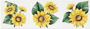Вставка Polis Neopolis Bianco Lucido Girasoli ABC 10x10 глянцевая