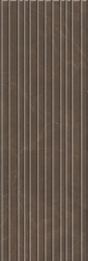 Плитка Kerama Marazzi Низида коричневый структура обрезной 12096R 25x75 глянцевая