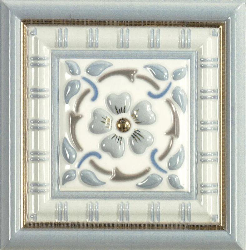 Вставка Almera Orleans Taco Tarragone Gold Aqua Marine 15x15 глянцевая