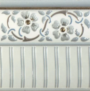 Бордюр Almera Orleans Zocalo Tarragone Gold Aqua Marine 15x15 глянцевый