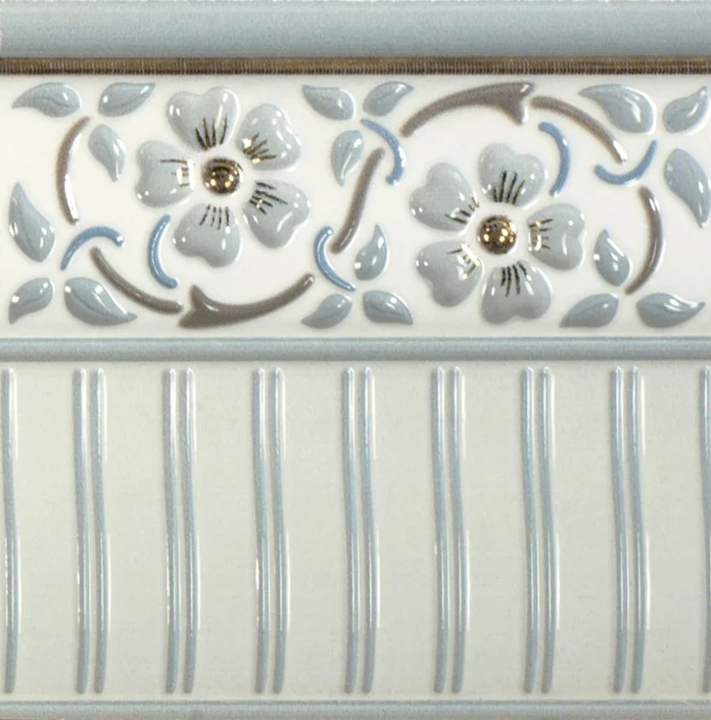 Бордюр Almera Orleans Zocalo Tarragone Gold Aqua Marine 15x15 глянцевый