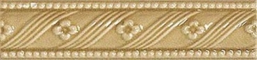 Бордюр Vallelunga Rialto Olive Green Listello Flor 3,5x15 глазурованный