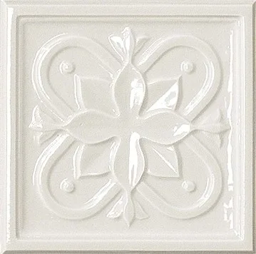 Вставка Vallelunga Rialto White Formella 15x15 глазурованная