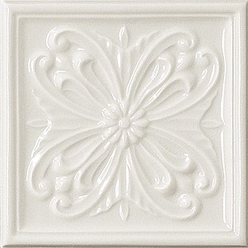 Вставка Vallelunga Rialto White Formella Flor 15x15 глазурованная