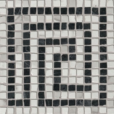 Вставка Fap Roma Angolo Greca Statuario Grafite Mosaico 20x20 полированная