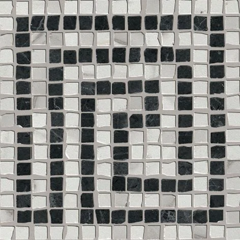 Вставка Fap Roma Angolo Greca Statuario Grafite Mosaico 20x20 полированная