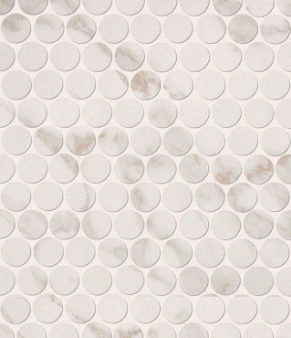 Мозаика Fap Roma Calacatta Round Mosaico 29,5x32,5 матовая