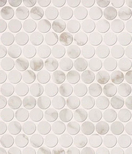 Мозаика Fap Roma Calacatta Round Mosaico 29,5x32,5 матовая