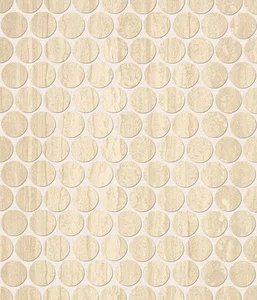 Мозаика Fap Roma Travertino Round Mosaico 29,5x32,5 матовая