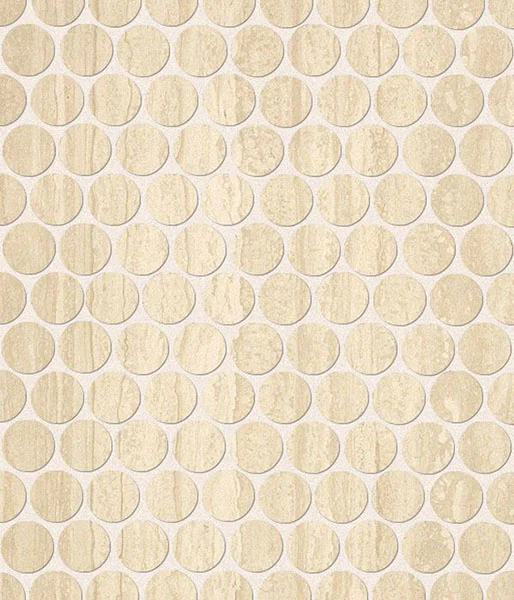 Мозаика Fap Roma Travertino Round Mosaico 29,5x32,5 матовая