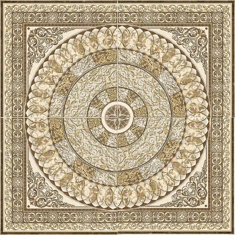 Панно Absolut Keramika Roseton Marble 4 45x45 глянцевое