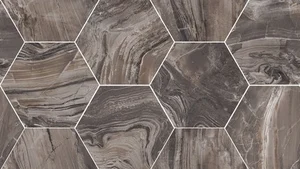 Мозаика Flaviker Supreme Exotic Brown Mosaico Hexagon 29,2x51 матовая