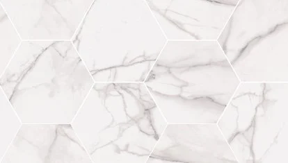 Мозаика Flaviker Supreme Royal Statuario Mosaico Hexagon 29,2x51 матовая
