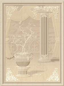 Панно Aparici Tirreno Crema Cuadro 60x80 структурированное