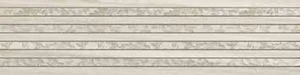 Декоративный элемент Vallelunga Urbe Fascia Preincisa Floreale Ivory 22,5x90 лаппатированный