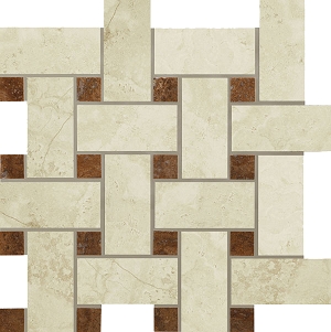 Декоративный элемент Vallelunga Villa Ada Avorio Basketweave 30x30 матовый