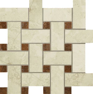 Декоративный элемент Vallelunga Villa Ada Avorio Basketweave 30x30 матовый
