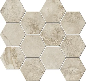 Мозаика Cisa Italian Icon Cross Cut Beige Mosaico Esagoni T12 Nat 32,8x35 матовая