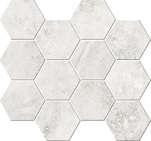 Мозаика Cisa Italian Icon Cross Cut White Mosaico Esagoni T12 Nat 32,8x35 матовая