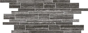 Мозаика Cisa Italian Icon Vein Cut Black Muretto Mosaico Nat 30x60 матовая