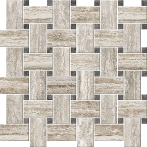 Мозаика Cisa Italian Icon Vein Cut Chesterfield Mix Caldo Mosaico Nat 42,1x42,1 матовая
