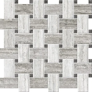 Мозаика Cisa Italian Icon Vein Cut Chesterfield Mix Freddo Mosaico Nat 42,1x42,1 матовая