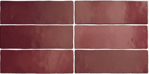 Плитка Equipe Magma Burgundy 24967 6,5x20 матовая