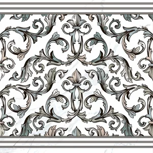 Декоративный элемент Pamesa Marbles Dec. Cenefa Malaquita Blanco Rect. 60x60 полированный