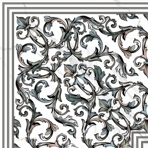 Декоративный элемент Pamesa Marbles Dec. Giro Malaquita Blanco Rect. 60x60 полированный